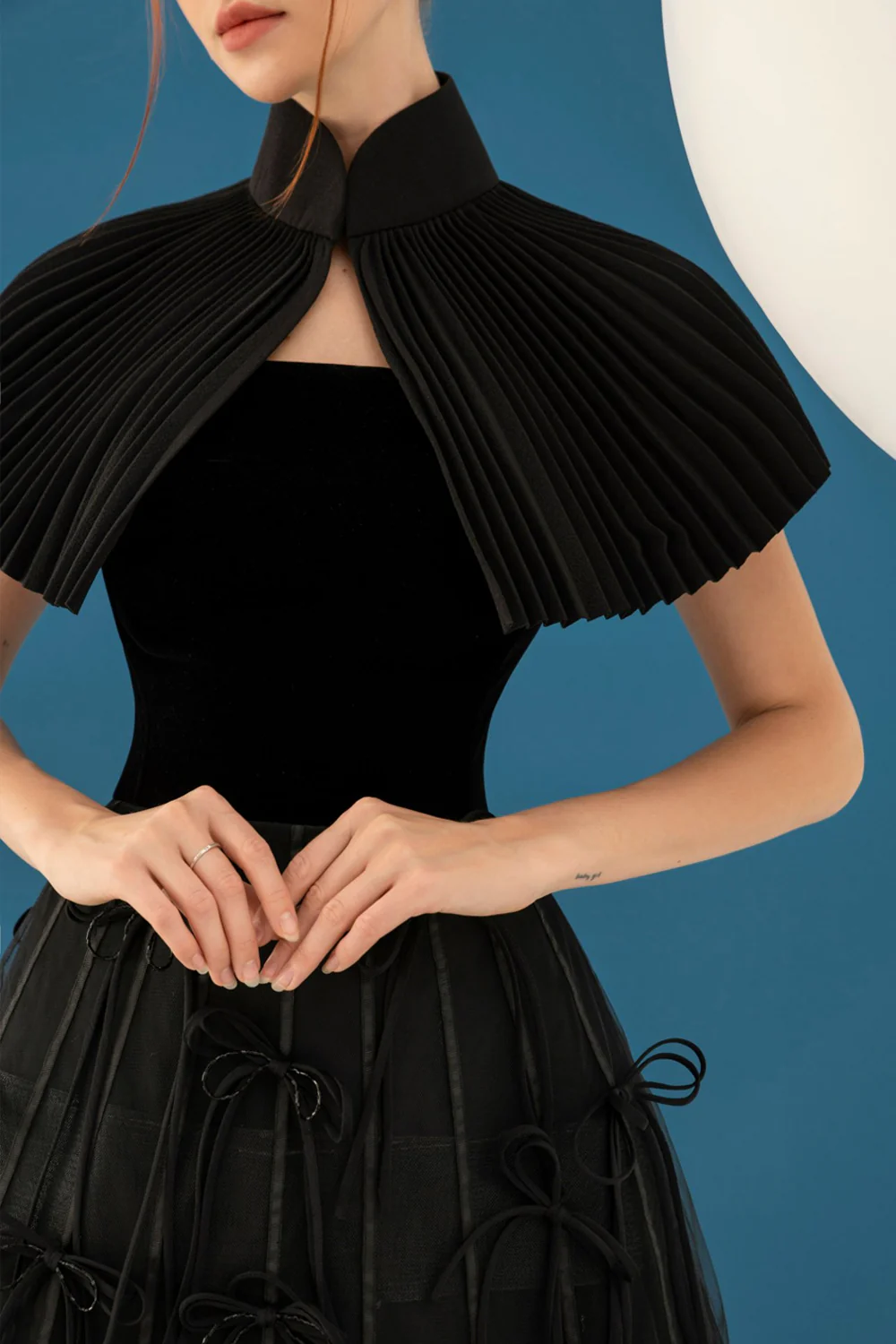 Aisha Pleated Cape - Image 10
