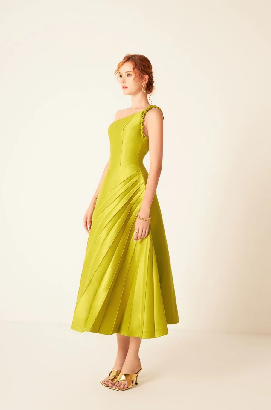 Almira Pleated Midi Dress - Image 6