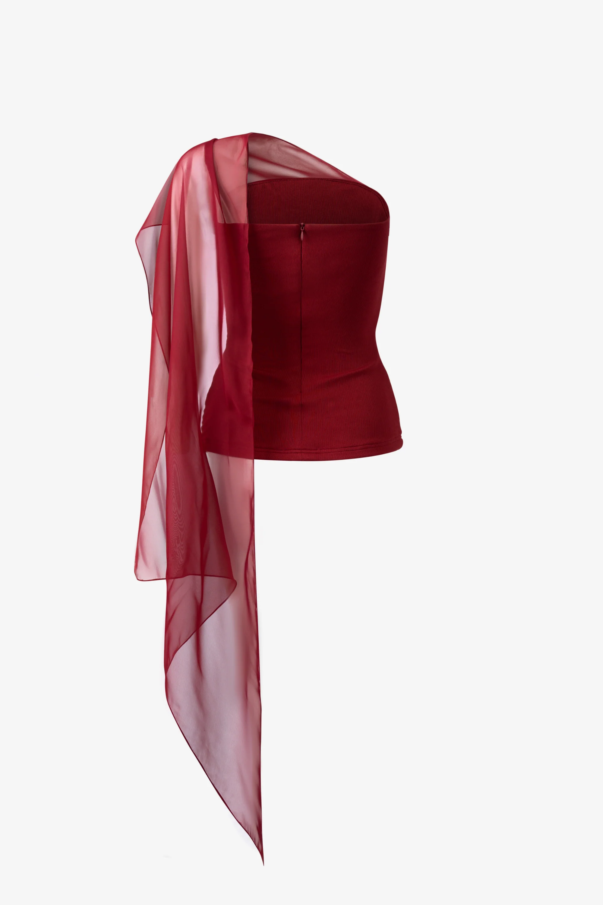 BRIELLE Sheer Drapped Top - Image 5