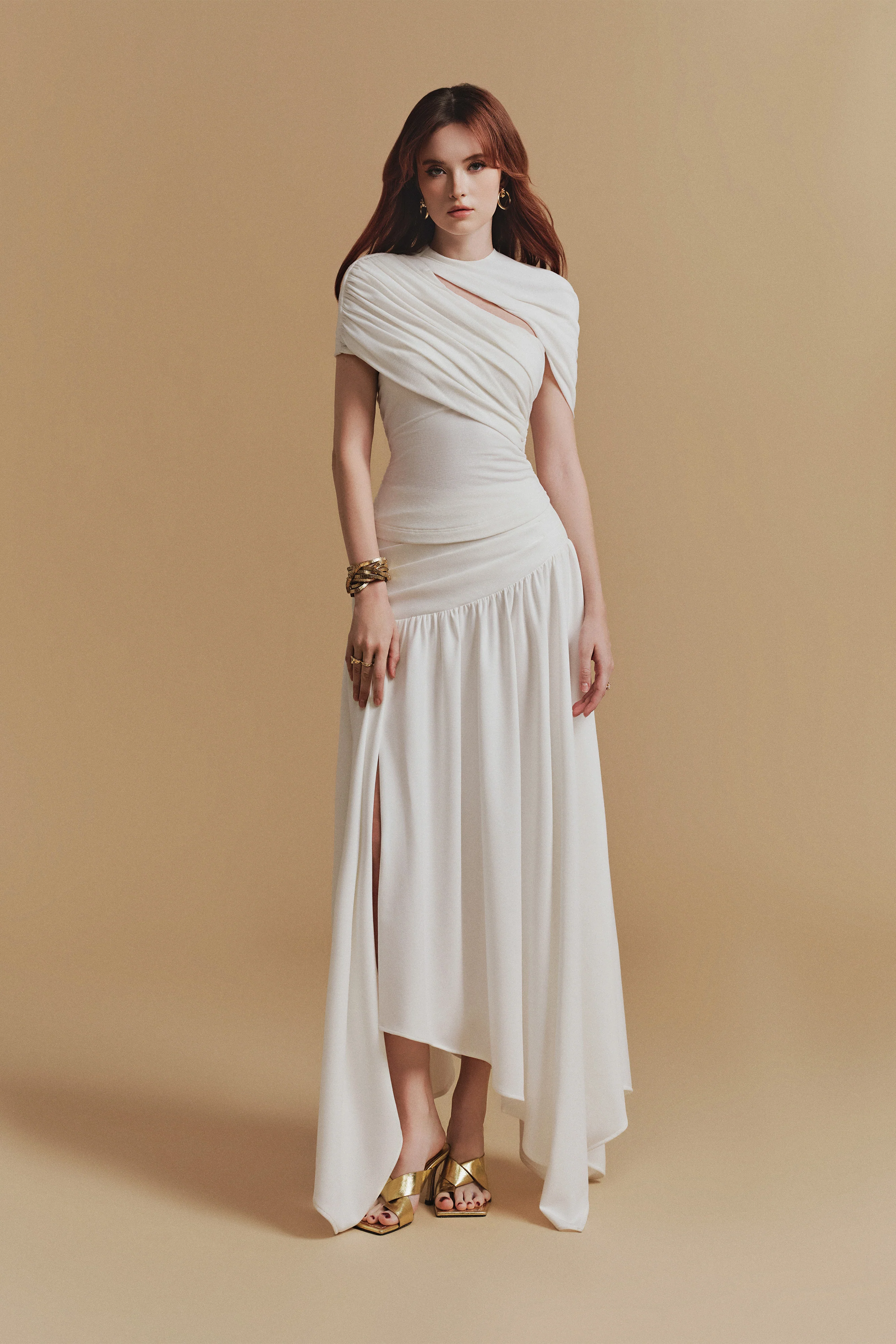 CASSIA Asymmetrical Midi Skirt - Image 3