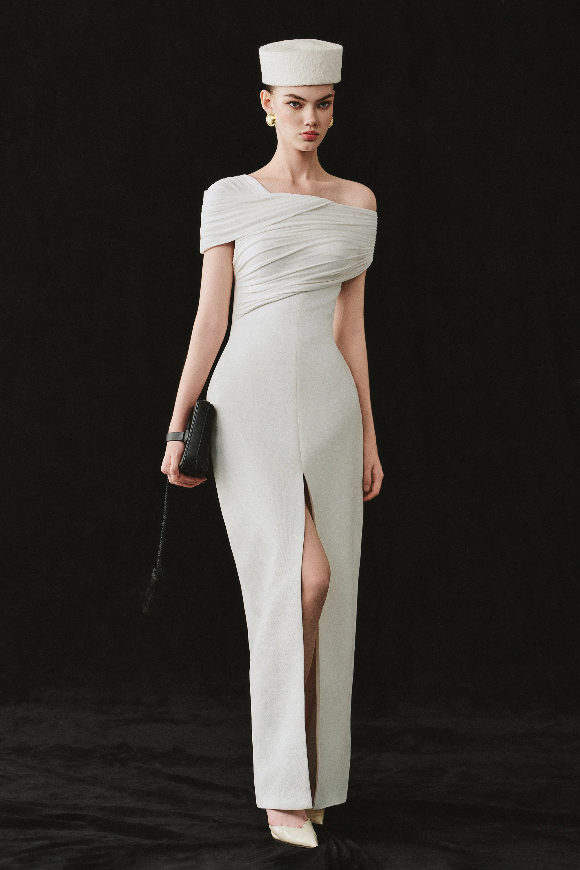 ESMARA Off-Shoulder Slit Maxi Dress