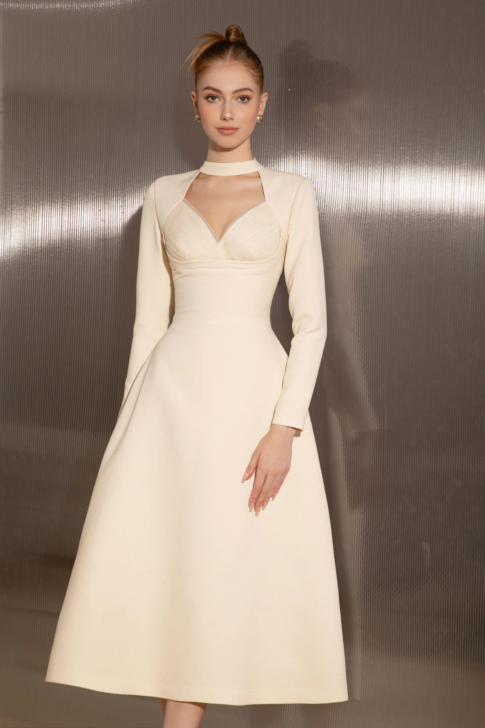 Frankie Long Sleeves Midi Dress - Image 4