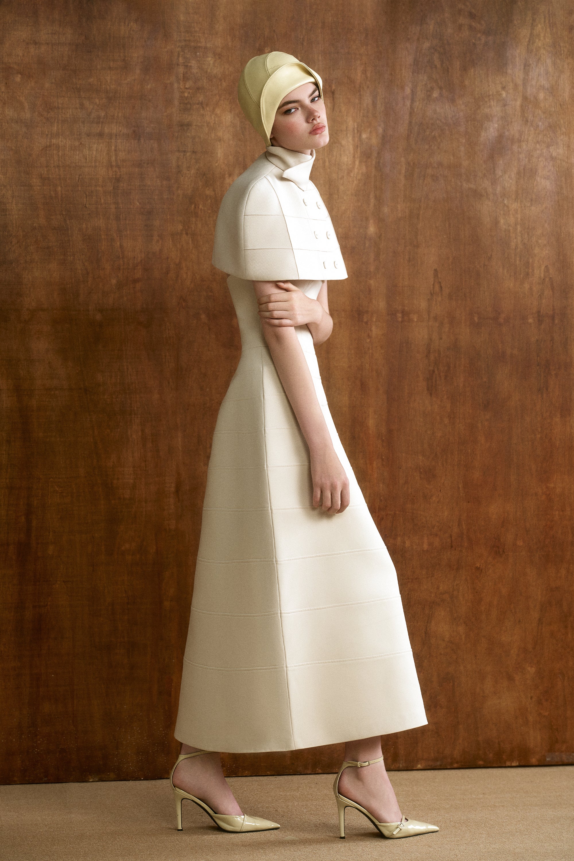 IVORIA With Cape Midi Dress - Image 3