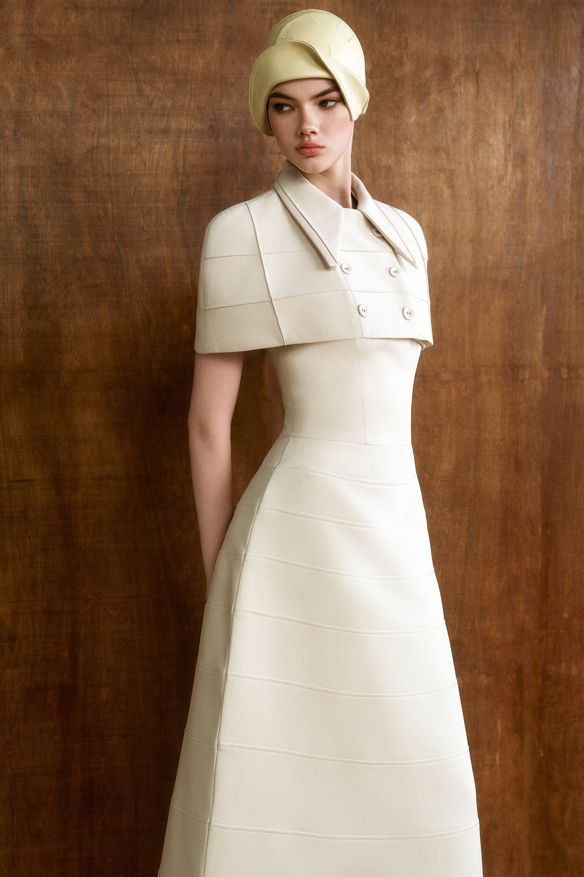 IVORIA With Cape Midi Dress - Image 5