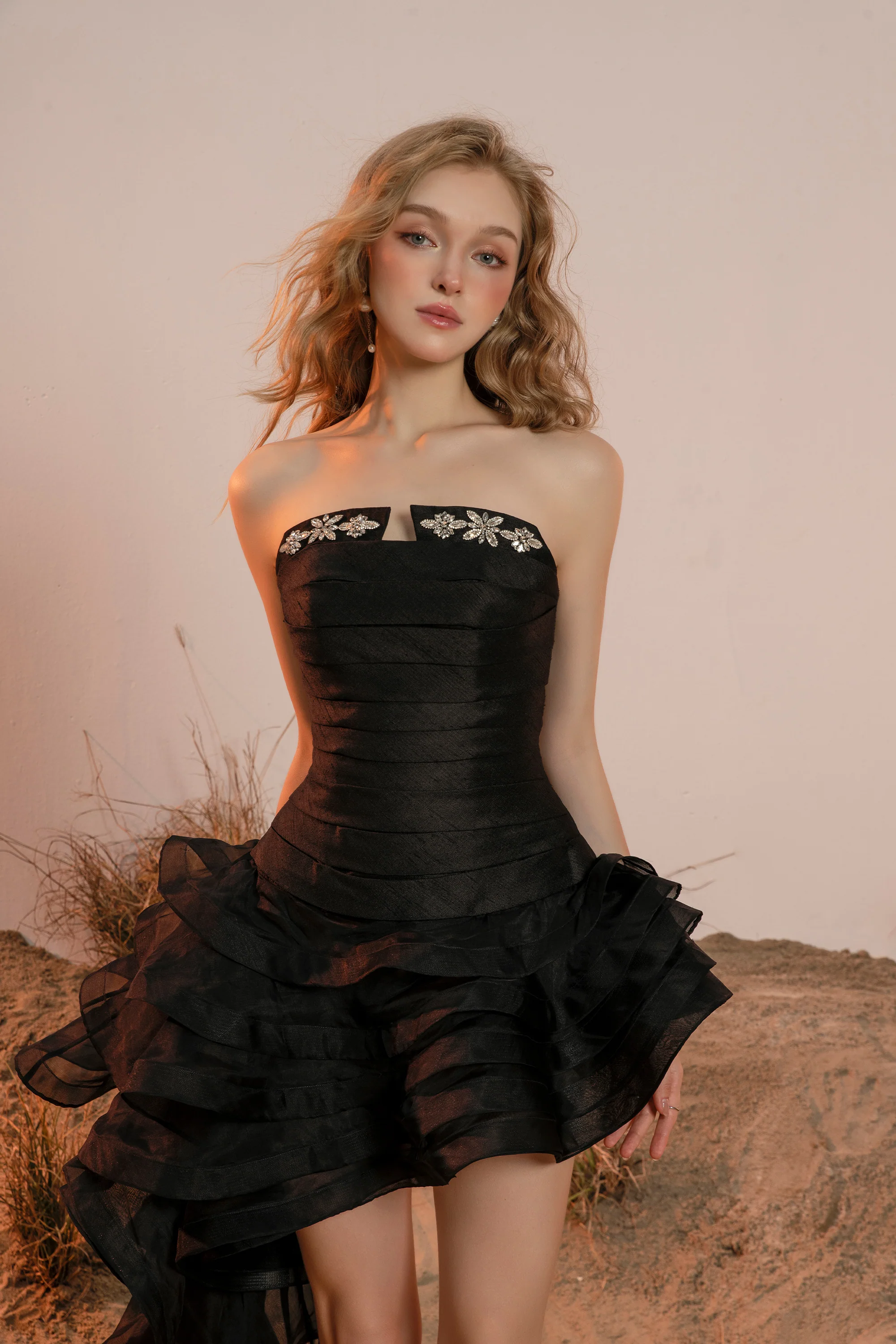 Josephine Crystal Embellished Mini Dress - Image 6