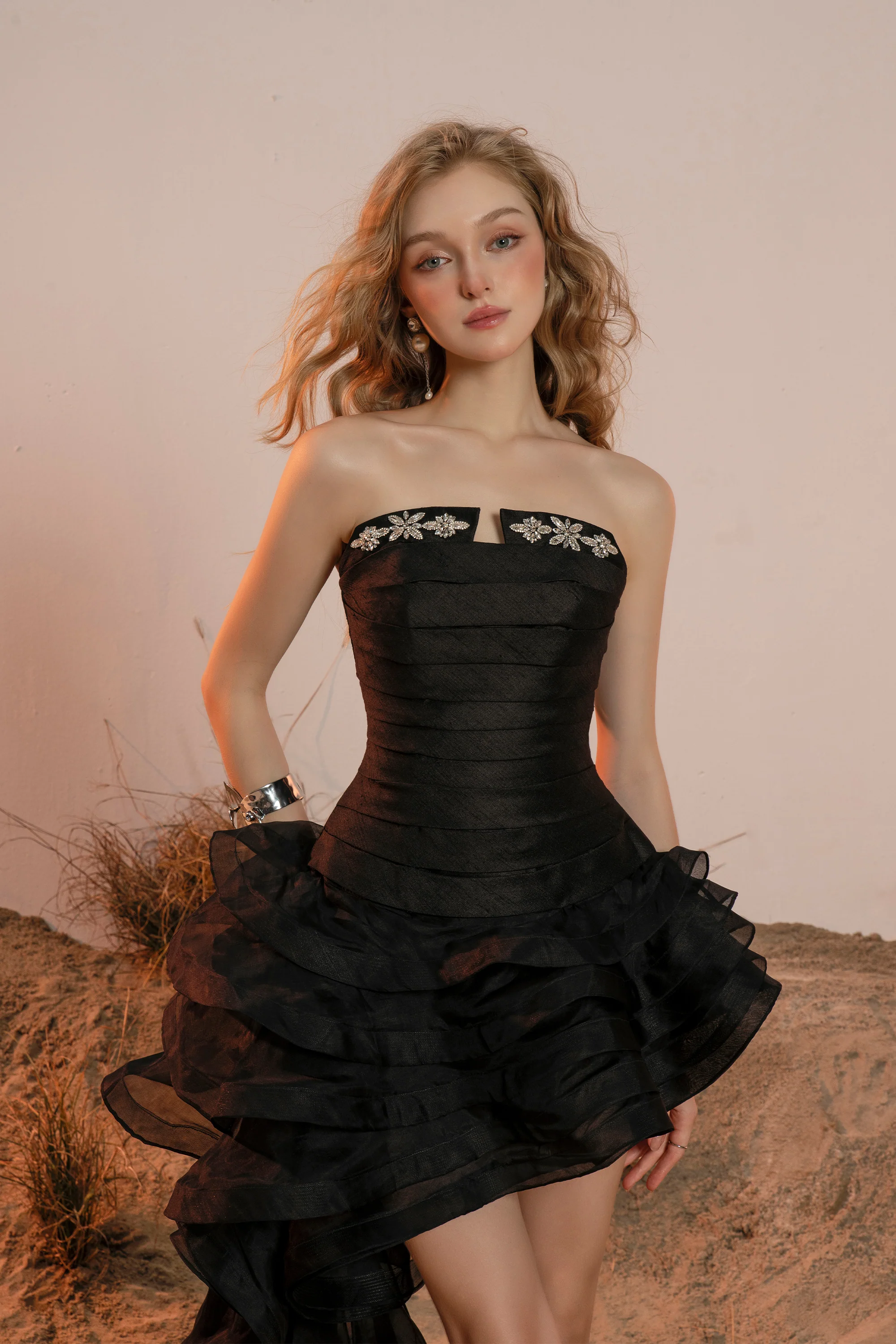 Josephine Crystal Embellished Mini Dress - Image 7