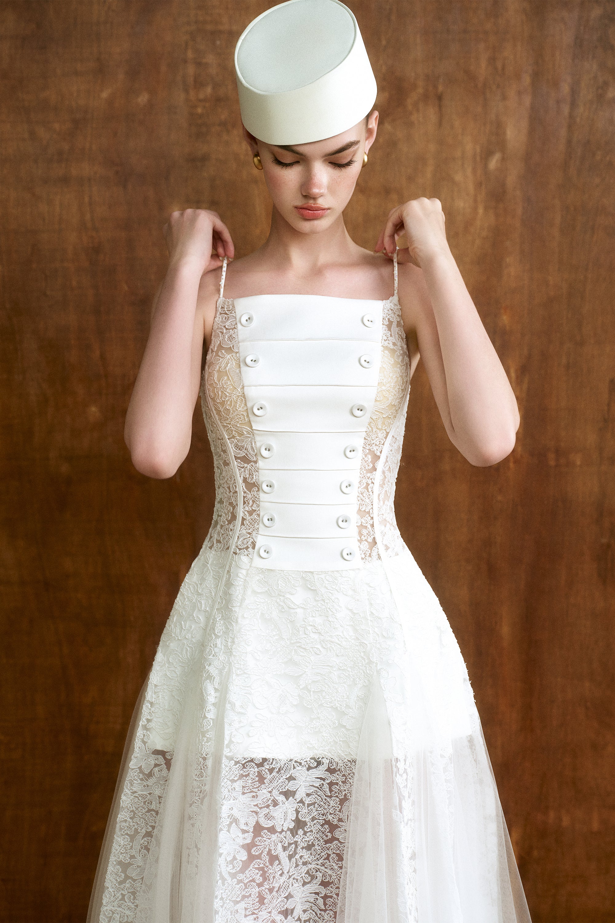 MARIEL Scarf-Neck Lace Maxi Dress - Image 4