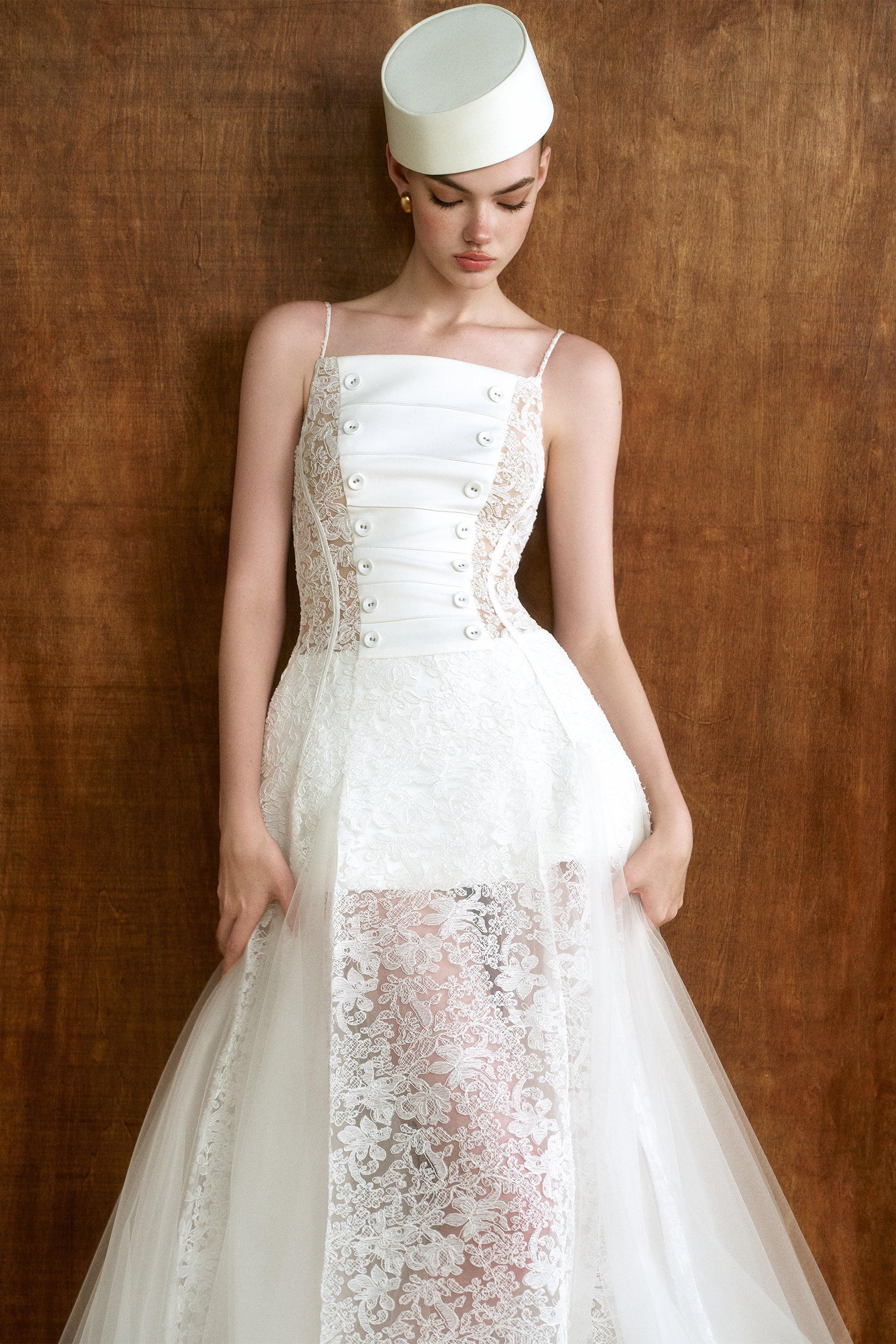 MARIEL Scarf-Neck Lace Maxi Dress - Image 5