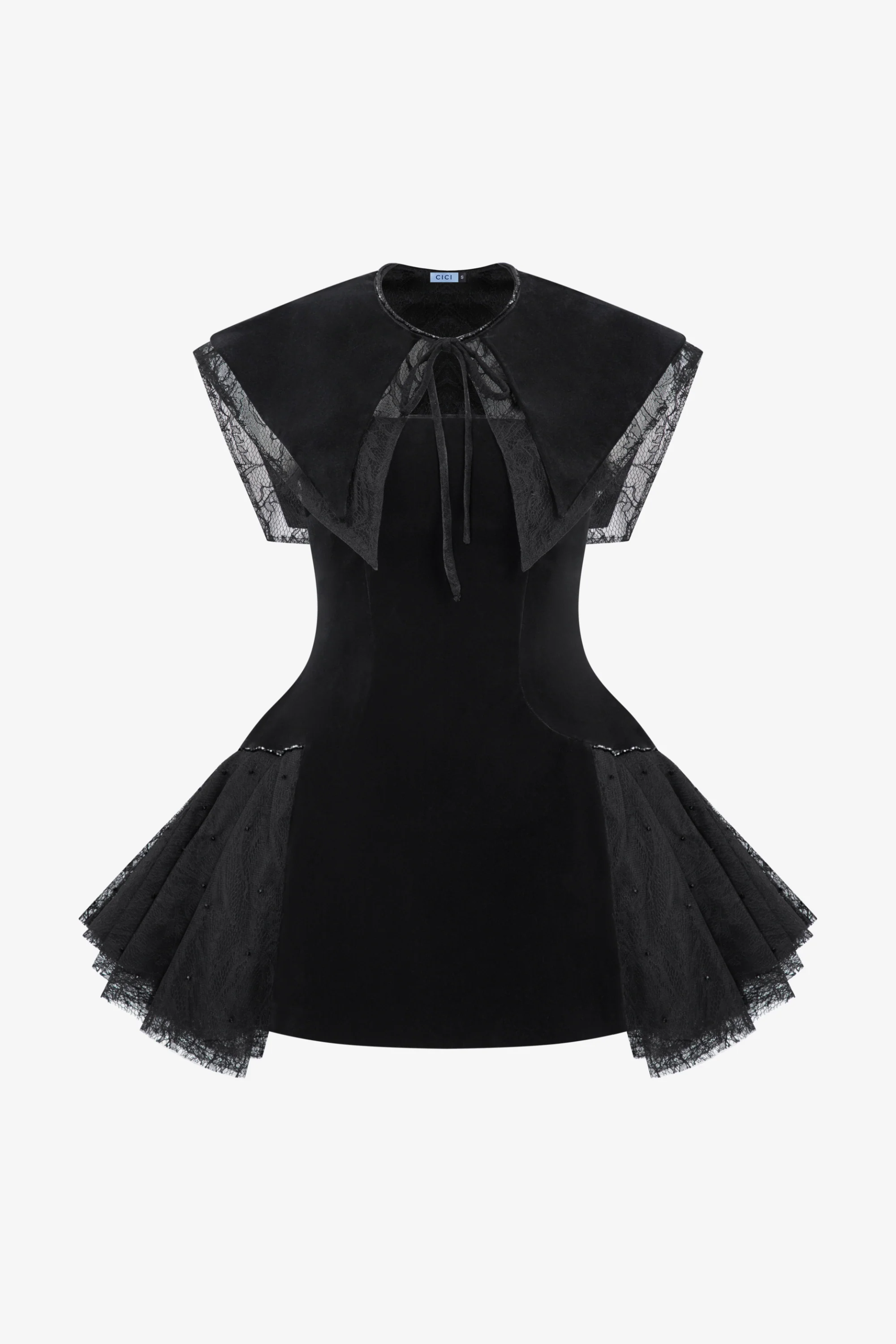 MORIS Mini Dress with Cape
