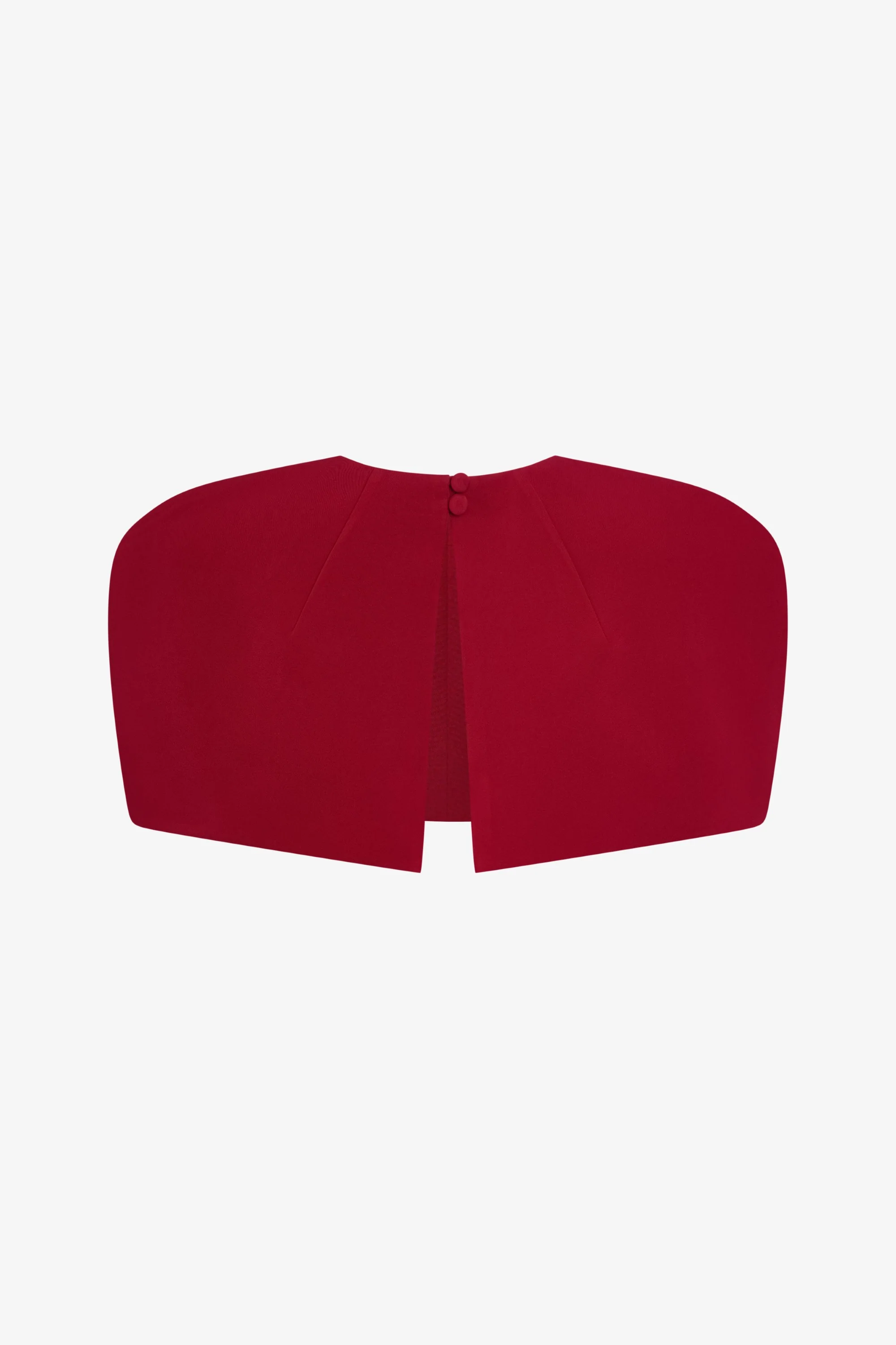 NOIRE Bustier Midi Dress with Cape - Image 4