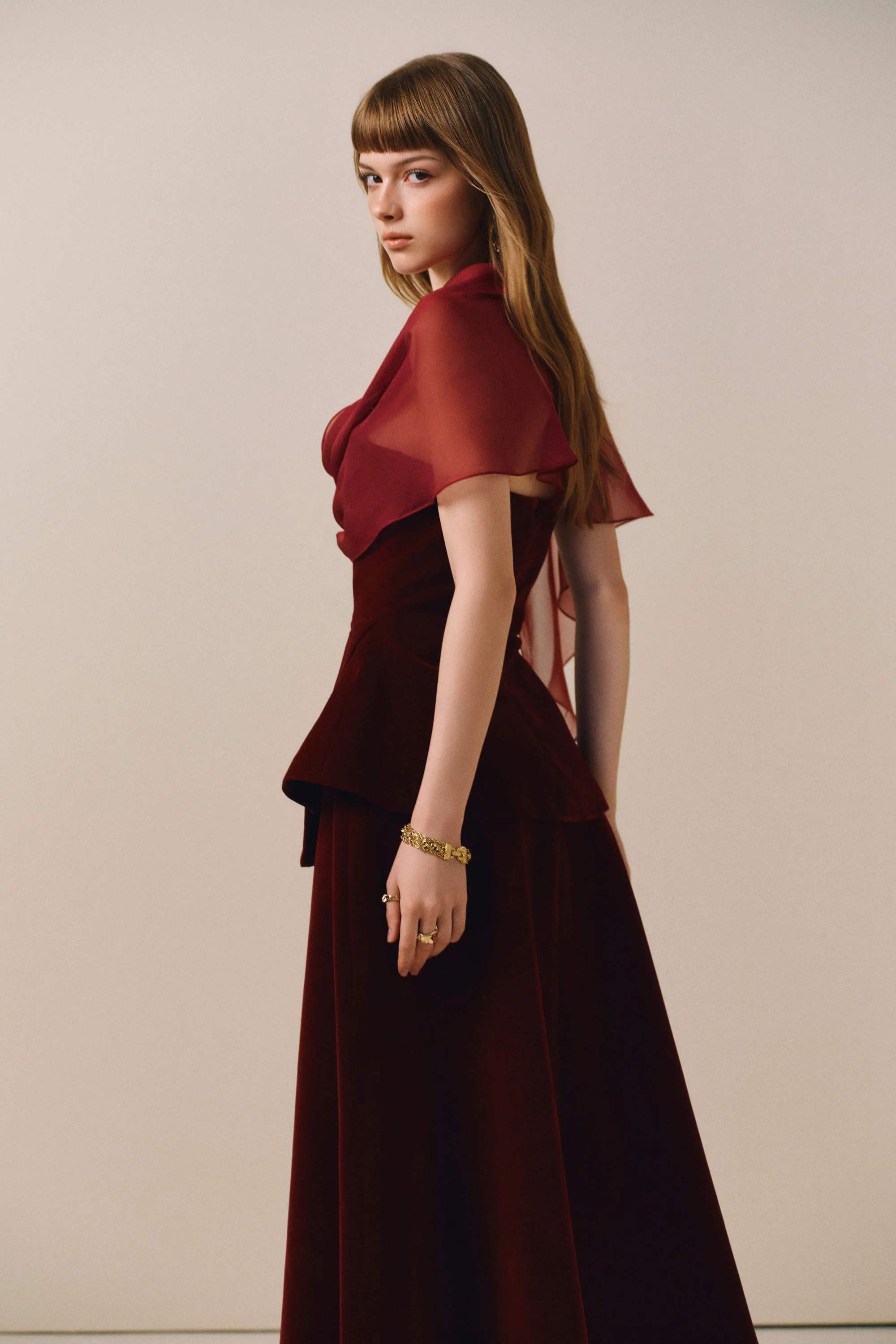 SCARLOTTE Velvet Set with Sheer Overlay - Image 5